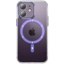Чохол TPU+PC Colorful with MagSafe для Apple iPhone 12 (6.1") – Purple