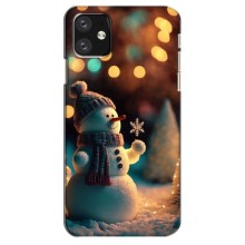 Чехлы на Новый Год iPhone 12 – Снеговик праздничный