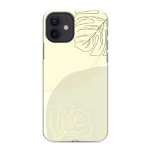 Чехол цветочный дизайн для iPhone 12 – Зелёный фон