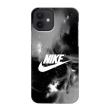 Чехол с логотипом Найк на iPhone 12 (Найк дымчатый)
