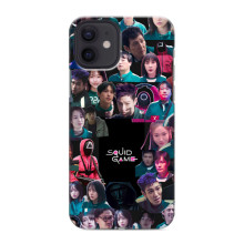 Чехол Гра в кальмара для iPhone 12 – Коллаж игры кальмара