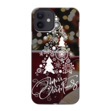 Рождественские Чехлы для iPhone 12 (VPrint) (Елочка узорная)