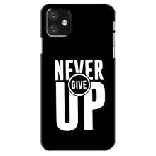 Силиконовый Чехол на iPhone 12 с картинкой Nike (Never Give UP)