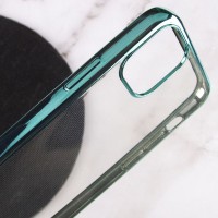 Прозорий силіконовий чохол глянцева окантовка Full Camera для Apple iPhone 13 mini (5.4") – Зелений