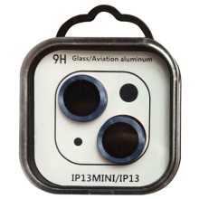 Защитное стекло Metal Classic на камеру (в упак.) для Apple iPhone 13 mini / 13 – Синий