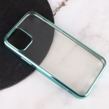 Прозрачный силиконовый чехол глянцевая окантовка Full Camera для Apple iPhone 13 mini (5.4") – Зеленый