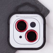 Защитное стекло Metal Classic на камеру (в упак.) для Apple iPhone 13 mini / 13 – Красный