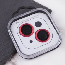 Захисне скло Metal Classic на камеру (в упак.) для Apple iPhone 13 mini / 13 – Червоний