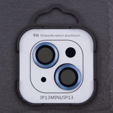 Защитное стекло Metal Classic на камеру (в упак.) для Apple iPhone 13 mini / 13 – Синий