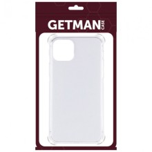 TPU чехол GETMAN Ease logo усиленные углы для Apple iPhone 13 mini (5.4") – Прозрачный