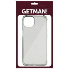 TPU чехол GETMAN Ease logo усиленные углы для Apple iPhone 13 mini (5.4") – Серый (прозрачный)