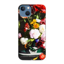 Брендновые Чехлы для iPhone 13 Mini - (PREMIUMPrint) (Nike цветы)