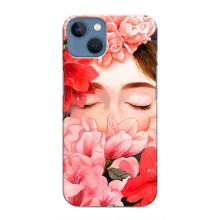 Чехлы (ART) Цветы на iPhone 13 Mini (VPrint) (Глаза в цветах)