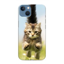 Чехлы с Котиками для iPhone 13 Mini (VPrint) (Прыжок кота)