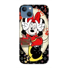 Чехол Disney Mouse iPhone 13 Mini (PREMIUMPrint) (Минни peace)