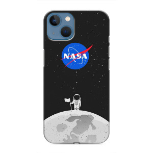 Силиконовый бампер с принтом "Наса" на iPhone 13 Mini – Космонавт NASA