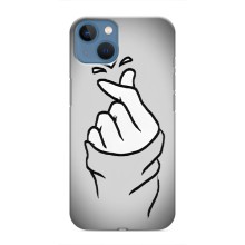 Чехол с принтом для iPhone 13 Mini (AlphaPrint - Знак сердечка) – Значок Love