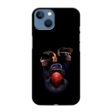 Чохол з Мавпами iPhone 13 Mini - (AlphaPrint) – Три мавпи