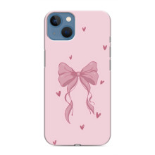 Чехол банты для iPhone 13 Mini – Бант на розовом