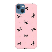 Чехол банты для iPhone 13 Mini – Черные бантики