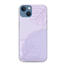 Чехол цветочный дизайн для iPhone 13 Mini – Монстера фиолетовая