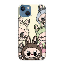 Чехол с Лабубу на iPhone 13 Mini – Коллаж Лабубу