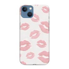 Чехол с розовым рисунком для iPhone 13 Mini (Розовые губы)