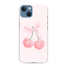 Чехол с розовым рисунком для iPhone 13 Mini (Розовые вишни)