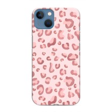 Чехол с розовым рисунком для iPhone 13 Mini (Розовый леопард)