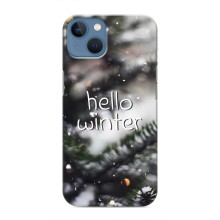 Новогодние, Праздничные Чехлы для iPhone 13 Mini - 2024 год (Hello winter)