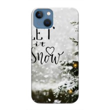 Новорічні, Святкові Чохли для iPhone 13 Mini - 2024 год (Let it snow)