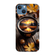 Чохол з унікальним дизайном 'Осінь з кавою' для iPhone 13 Mini – Темна кава