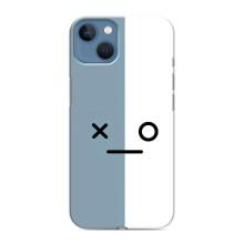 Силиконовые Чехлы (смешные стикеры) для iPhone 13 Mini – Серо-белый