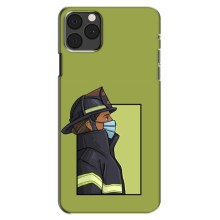 Силиконовый бампер (Работники) на iPhone 13 Mini – Пожарник