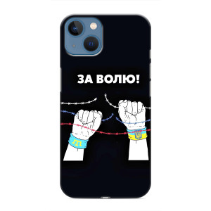 Силиконовый бампер с принтом (ПАТРИОТ) для iPhone 13 Mini – За Волю