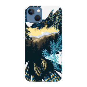 Силиконовый чехол с птичкой на iPhone 13 Mini – Яркий Орел