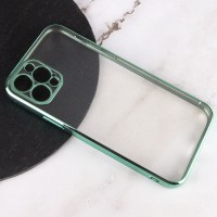 Прозрачный силиконовый чехол глянцевая окантовка Full Camera для Apple iPhone 13 Pro Max (6.7") – Зеленый