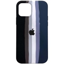 Чохол Silicone case Full Rainbow для Apple iPhone 13 Pro Max (6.7") – Чорний