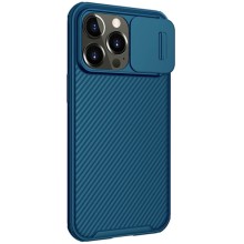 Карбоновая накладка Nillkin CamShield Pro Magnetic для Apple iPhone 13 Pro Max (6.7") – Синий