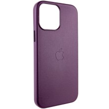 Шкіряний чохол Leather Case (AA Plus) with MagSafe для Apple iPhone 13 Pro Max (6.7") – Dark Cherry