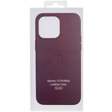 Кожаный чехол Leather Case (AA Plus) with MagSafe для Apple iPhone 13 Pro Max (6.7") – Dark Cherry