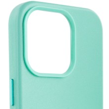 Кожаный чехол Leather Case (AA Plus) with MagSafe для Apple iPhone 13 Pro Max (6.7") – Ice