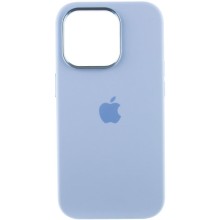 Чехол Silicone Case Metal Buttons (AA) для Apple iPhone 13 Pro Max (6.7") – Голубой