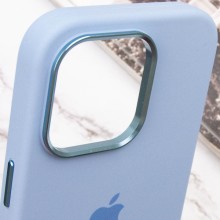 Чехол Silicone Case Metal Buttons (AA) для Apple iPhone 13 Pro Max (6.7") – Голубой