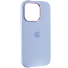 Чехол Silicone Case Metal Buttons (AA) для Apple iPhone 13 Pro Max (6.7") – Голубой