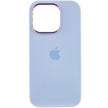 Чехол Silicone Case Metal Buttons (AA) для Apple iPhone 13 Pro Max (6.7") – Голубой