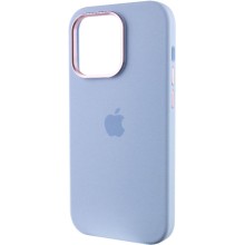 Чехол Silicone Case Metal Buttons (AA) для Apple iPhone 13 Pro Max (6.7") – Голубой