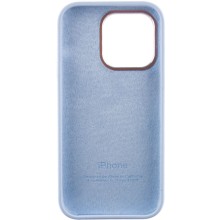 Чехол Silicone Case Metal Buttons (AA) для Apple iPhone 13 Pro Max (6.7") – Голубой