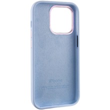 Чехол Silicone Case Metal Buttons (AA) для Apple iPhone 13 Pro Max (6.7") – Голубой