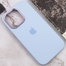 Чехол Silicone Case Metal Buttons (AA) для Apple iPhone 13 Pro Max (6.7") – Голубой